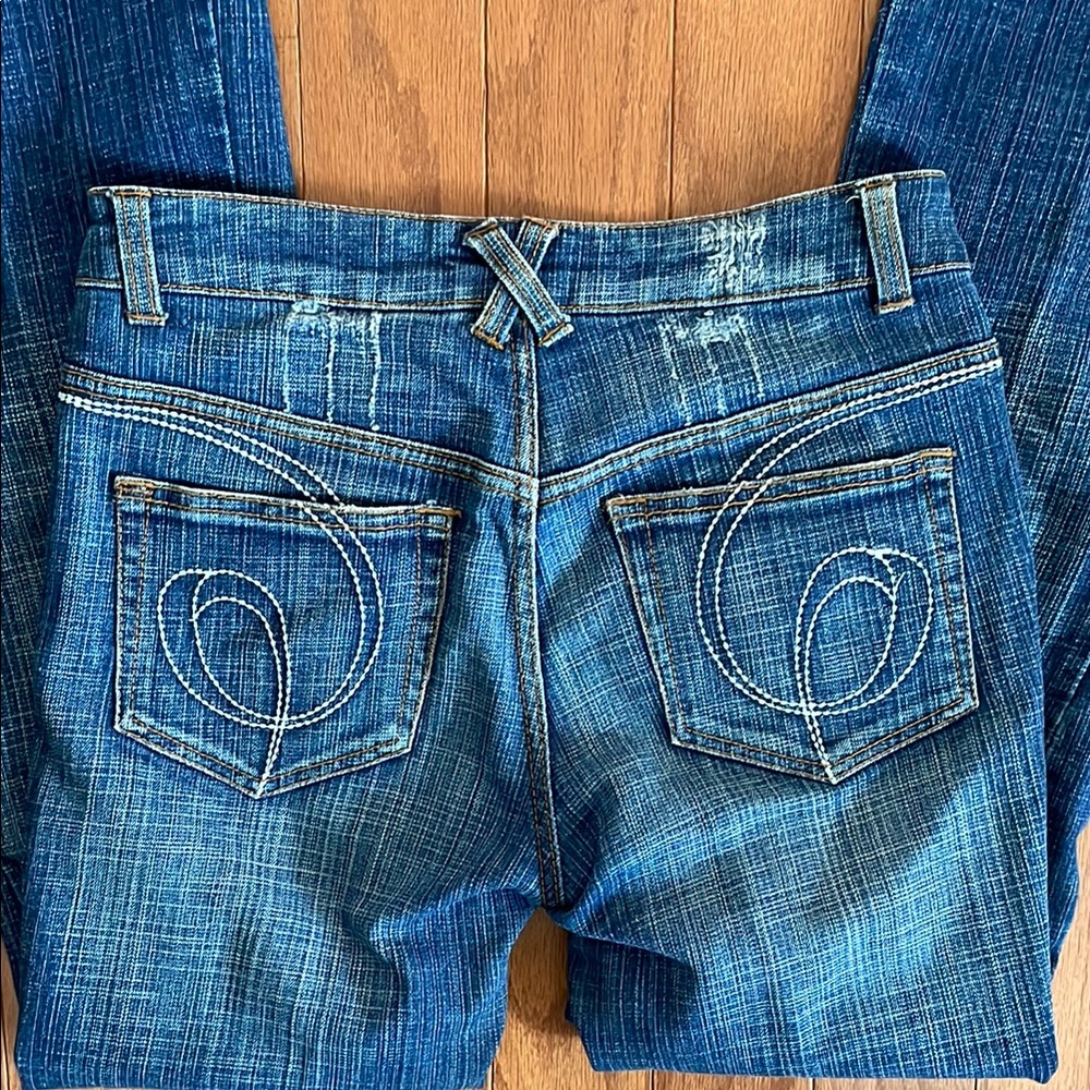 Cache Distressed Blue Jeans - Picture 3 of 5